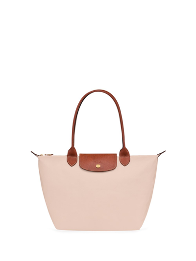 Longchamp `le Pliage Original` Medium Tote Bag In Beige