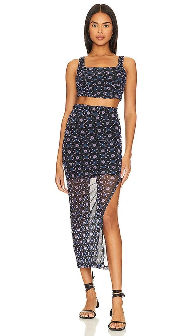 Shop Free People Galaxy Corset Set In Navy