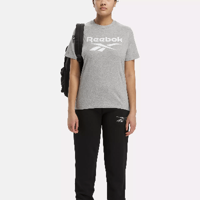 Shop Reebok Women's  Identity Big Logo T-shirt In Grey