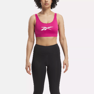 Shop Reebok Women's Workout Ready Sports Bra In Pink
