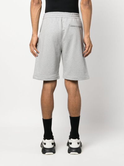 Alexander Mcqueen Alexander Mc Queen Bermuda Shorts With Graffiti Logo Print In Grey