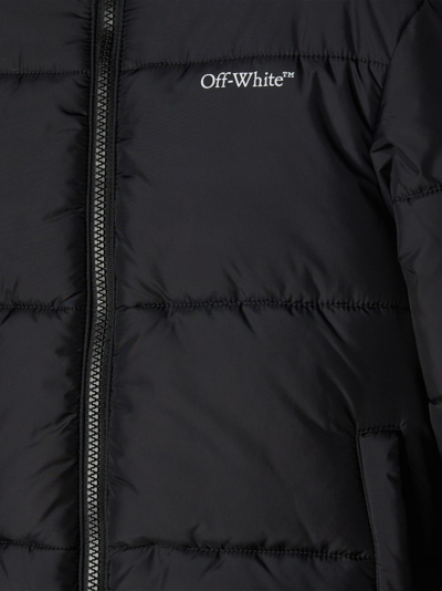 Shop Off-white Bookish Logo-print Puffer Jacket In Black