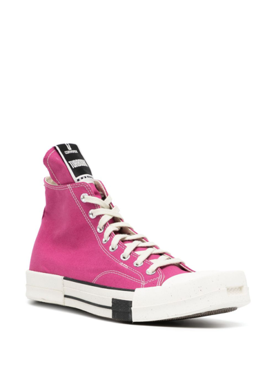 Rick Owens Drkshdw Pink Converse Edition Turbodrk Chuck 70 Sneakers In Pink