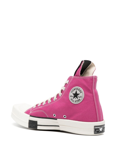 Rick Owens Drkshdw Pink Converse Edition Turbodrk Chuck 70 Sneakers In Pink