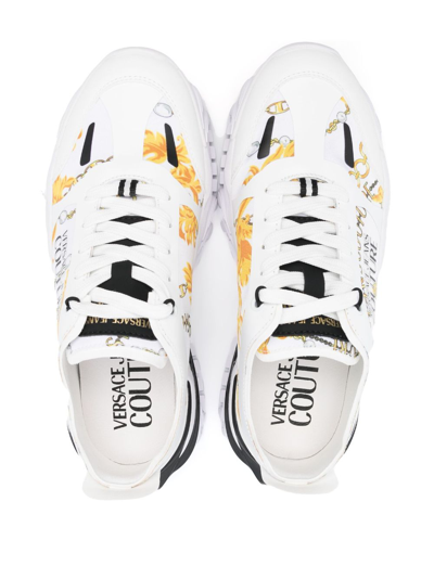 Versace Jeans Couture Baroccoflage-print Low-top Sneakers In White