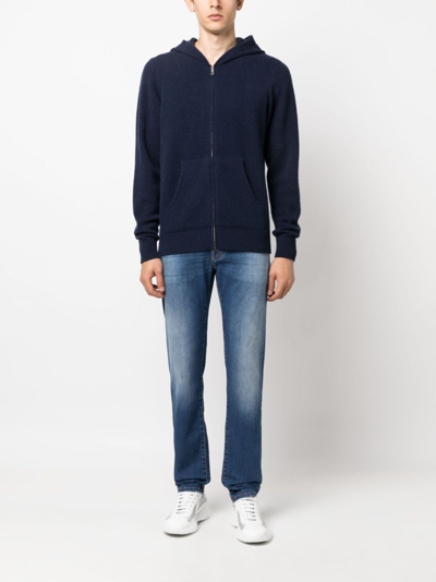 Shop Jacob Cohen Low-rise Straight-leg Jeans In Blue