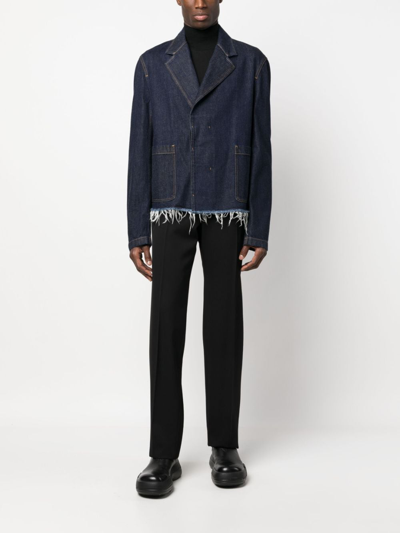 Lanvin Roll-neck Wool-blend Jumper In Black