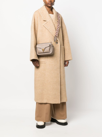 Coccinelle Beat Soft Leather Crossbody Bag In Neutrals