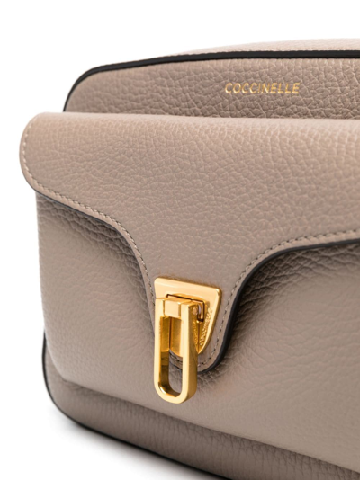 Coccinelle Beat Soft Leather Crossbody Bag In Neutrals