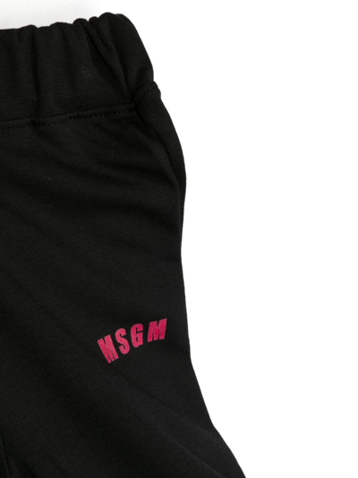 Shop Msgm Logo-print Crew-neck Tracksuit Set In Black