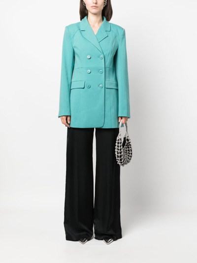 Gestuz Caisagz Double-breasted Blazer In Green