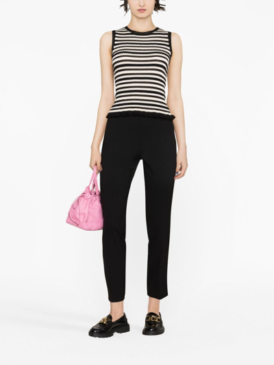 P.a.r.o.s.h Parosh Mid-rise Tapered Virgin Wool Trousers In Black