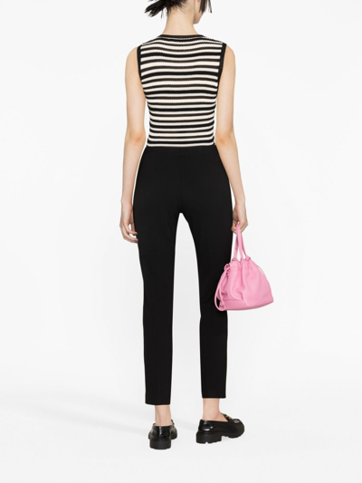P.a.r.o.s.h Parosh Mid-rise Tapered Virgin Wool Trousers In Black
