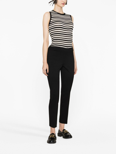 P.a.r.o.s.h Parosh Mid-rise Tapered Virgin Wool Trousers In Black