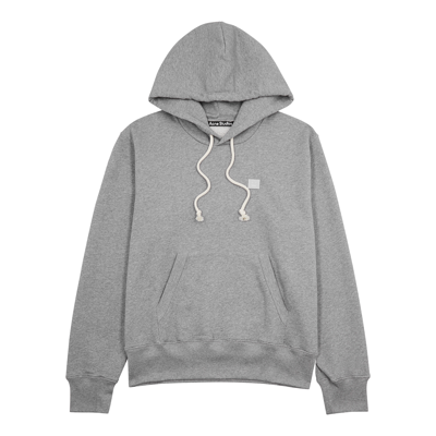 Shop Acne Studios Fairah Hooded Cotton Sweatshirt In Grey