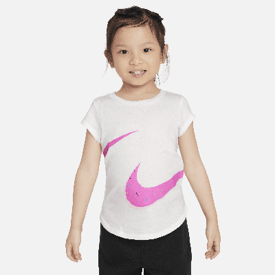 Shop Nike Swooshfetti Logo Tee Toddler T-shirt In White