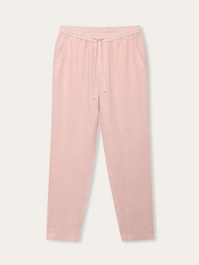Shop Love Brand & Co. Men's Pastel Pink Eleuthera Linen Trousers