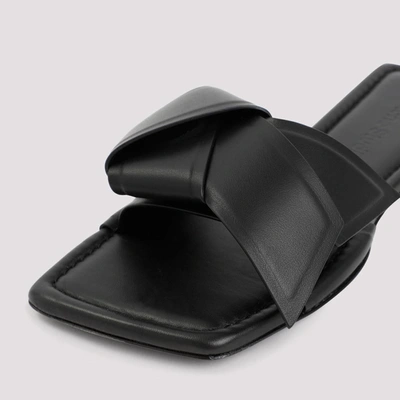 Shop Acne Studios Musubi Leather Sandal Shoes In Black