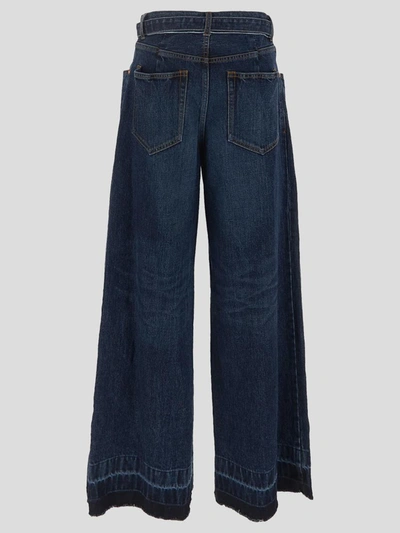 Shop Sacai Jeans In Blue