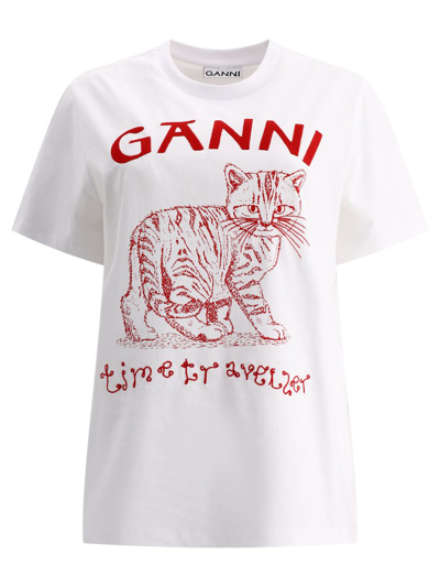 Shop Ganni Future Cat In White
