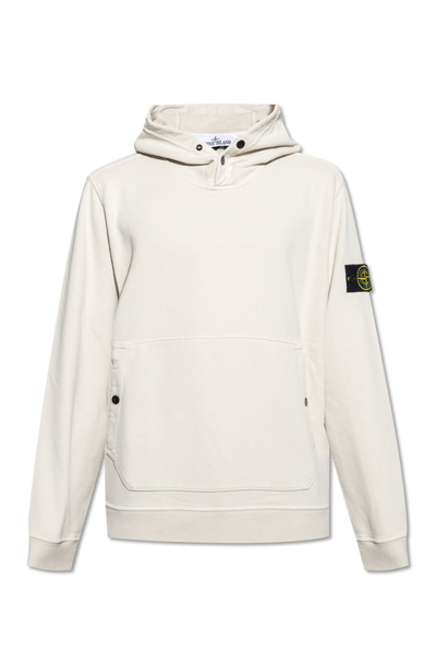Shop Stone Island Logo Patch Long In White