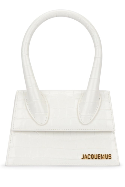 Shop Jacquemus Le Chiquito Moyen Tote Bag In White