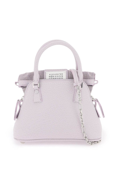 Shop Maison Margiela 5ac Micro Shoulder Bag In Purple