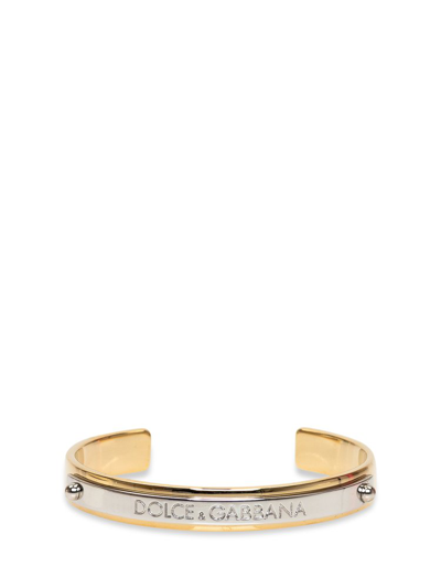 Shop Dolce & Gabbana Logo In Gold