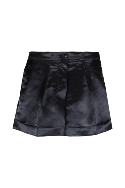 Shop Acne Studios Rolled Hem Shorts In Black