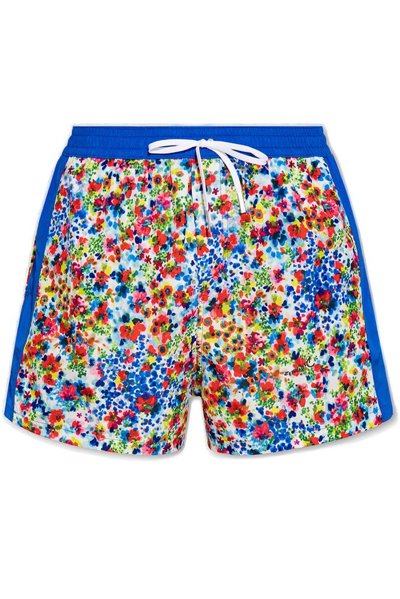 Shop Dsquared2 Floral Printed Swim Shorts In Multi