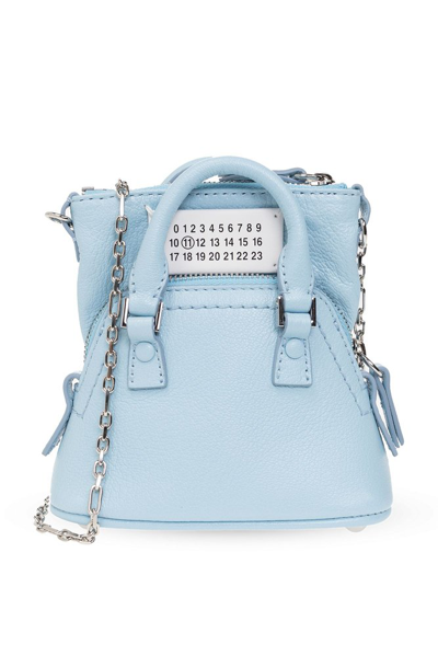 Shop Maison Margiela 5ac Classique Baby Zipped Shoulder Bag In Blue