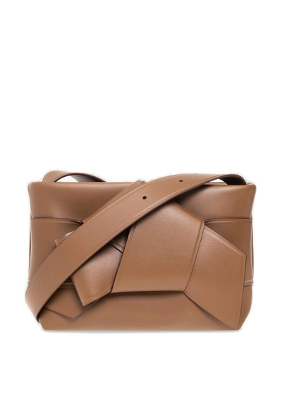 Shop Acne Studios Musubi Knot Detailed Shoulder Bag In Brown