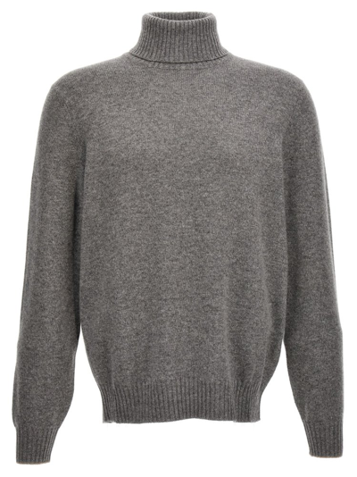 Shop Brunello Cucinelli Classic Turtleneck Sweater In Grey