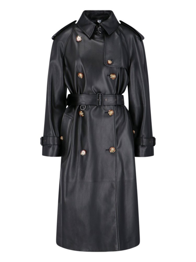 Shop Burberry Belted Long In Black