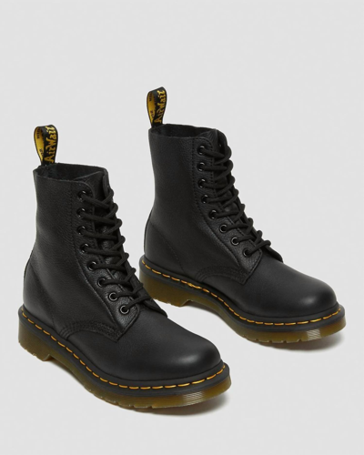 Shop Dr. Martens' Women's Pascal Leather Boots In Black Virginia In Multi