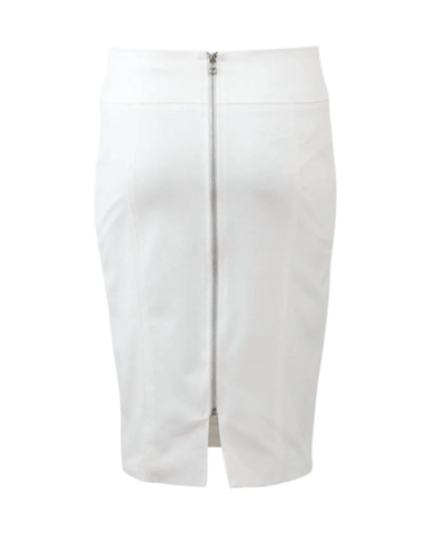 Shop Veronica Beard Zip Back Pencil Skirt In White