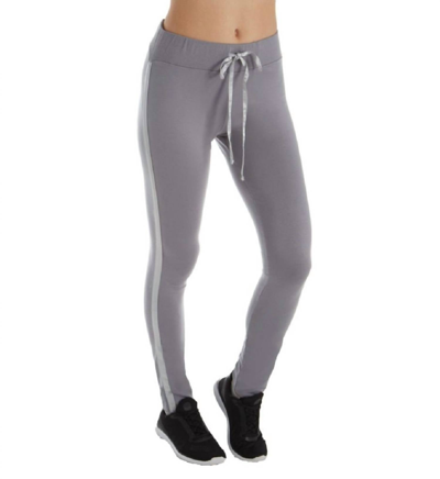 PJ HARLOW TATUM FRENCH TERRY LEGGING RIB WAISTBAND IN DARK SILVER 