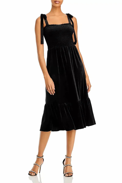 Shop Lucy Paris Clare Velvet Maxi Dress In Black