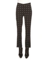 GIVENCHY PRINTED CADY STRAIGHT-LEG CROPPED PANTS, BLACK