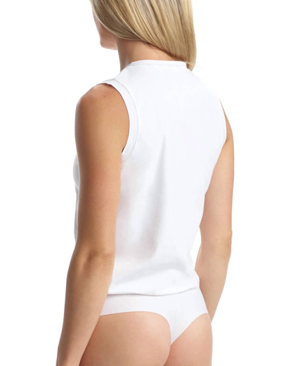 Shop Commando Essential Cotton Muscle Bodysuit In White