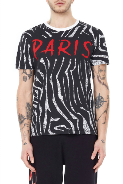 Elevenparis Knit Zebra Aop T-shirt In Black