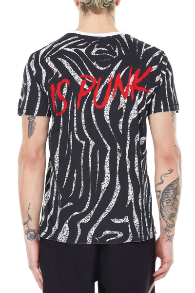 Shop Elevenparis Knit Zebra Aop T-shirt In Black