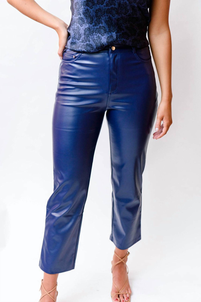 Shop Cami Nyc Hanie Vegan Leather Pant In Nightshadow In Multi