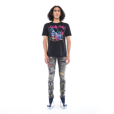 Cult Of Individuality Punk Super Skinny Jeans In Burst In Grey