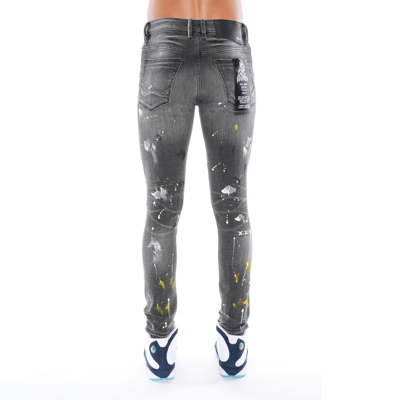 Cult Of Individuality Punk Super Skinny Jeans In Burst In Grey