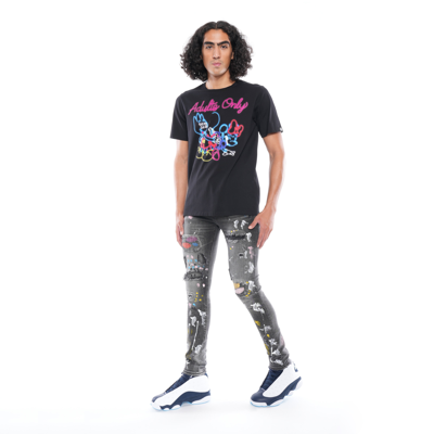 Cult Of Individuality Punk Super Skinny Jeans In Burst In Grey