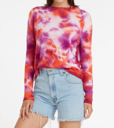 Shop Autumn Cashmere Tie Dye Crewneck Pullover In Multi