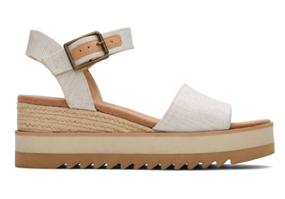 Shop Toms Diana Wedge In Natural In White
