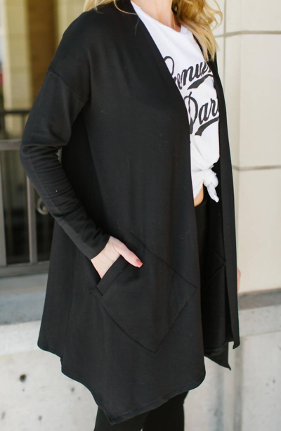 Shop Kensie Lisa Cardigan In Black