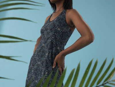 Krimson Klover Marina Travel Dress In Indigo Four Corners In Multi